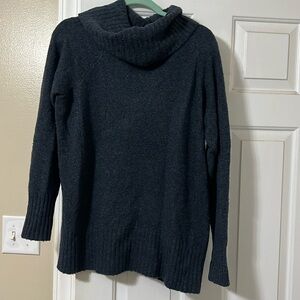 French Connection Dark Green Blue Long Sleeve Oversized Turtleneck Sweater M